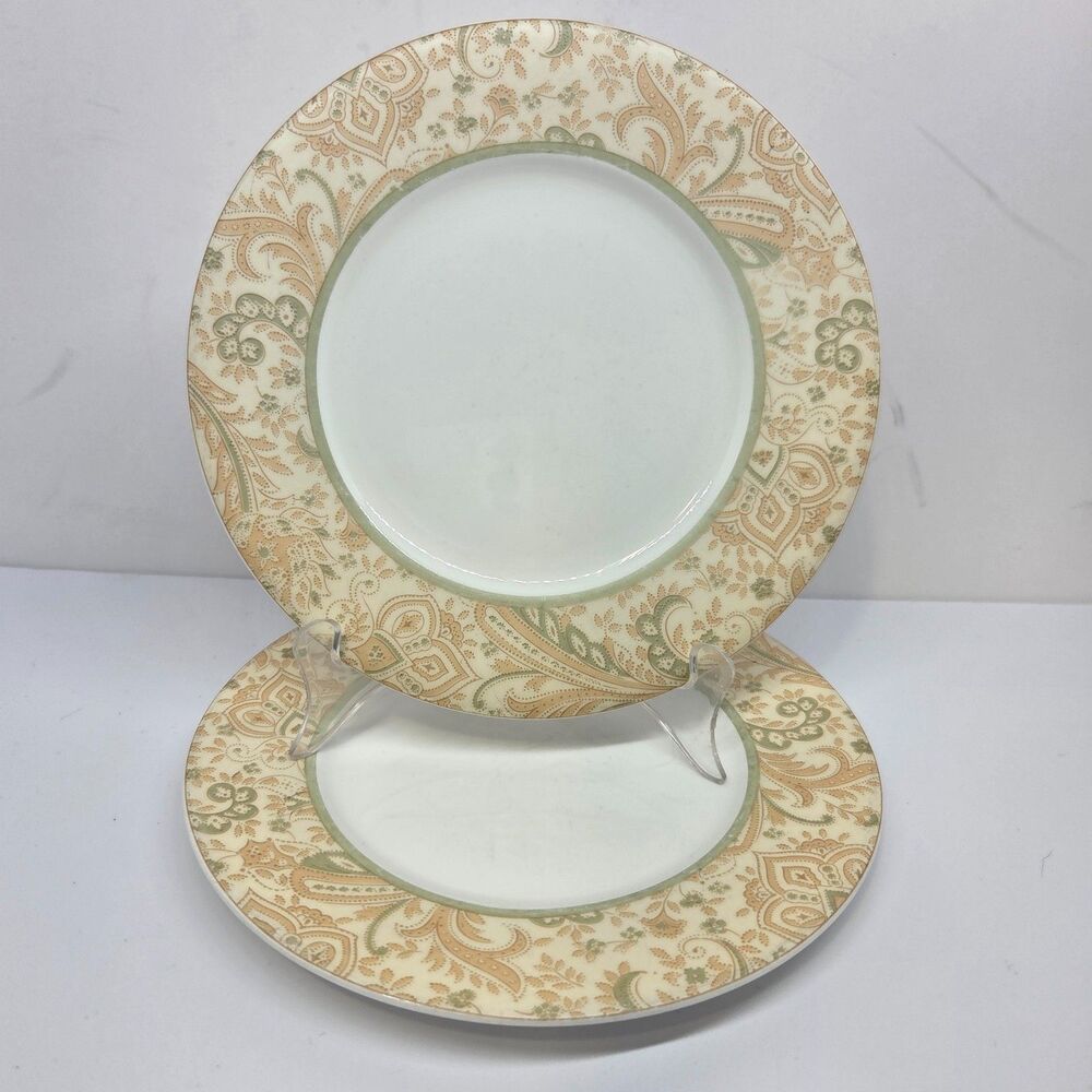 Waterford Town And Country "PARK HILL PAISLEY" Floral 8 5/8" Salad Plates GUC